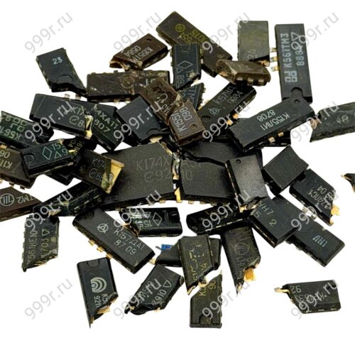 Микросхемы 155,170,172,555 и подобные пластмассовый корпус на изломе жёлтый цвет